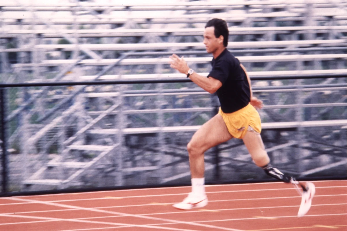 Todd Schaffhauser running during his Paralympic career